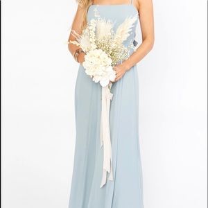 Show me your mumu Lauren tie Maxi Dress silver sage